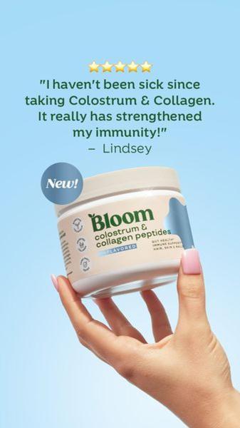 A 9:16 vertical social ad featuring a product jar held in hand, overlaid with a five-star customer testimonial about immune system benefits.